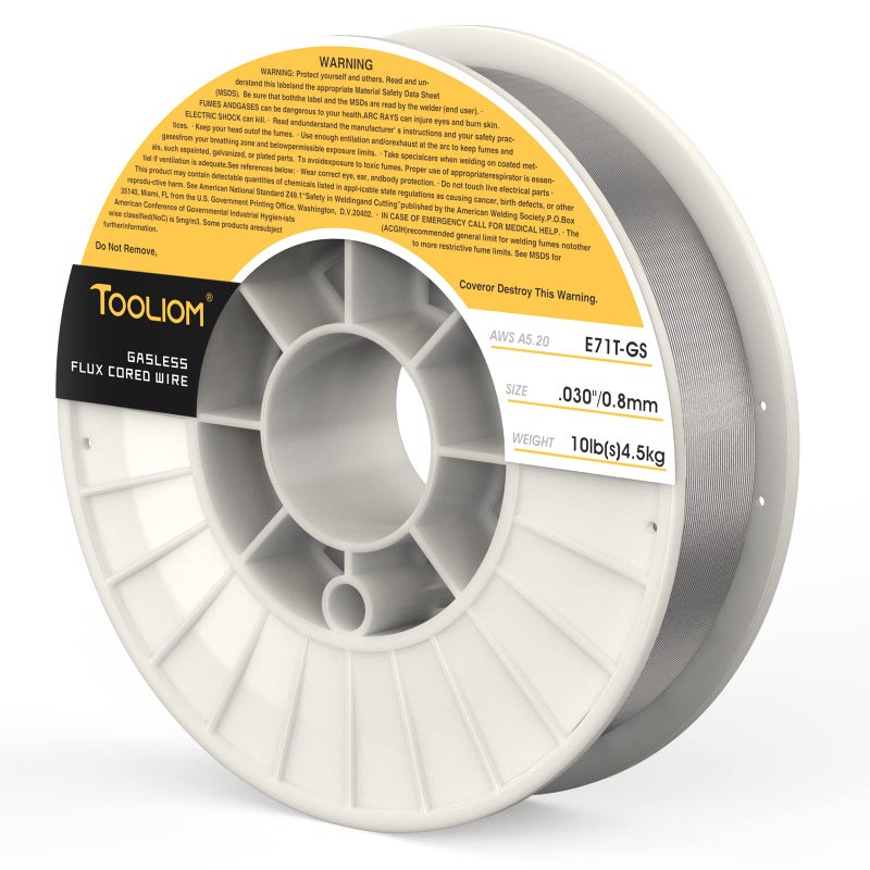 TOOLIOM E71T-GS .030"" Diameter 10-Pound Spool Flux Core Self-shielded MIG Welding Wire for Carbon Steel - Image 1
